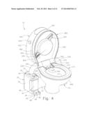 AUTO CLEANING TOILET SEAT WITH ANAL CLEANING DEVICE AND BLOW DRY diagram and image