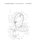 AUTO CLEANING TOILET SEAT WITH ANAL CLEANING DEVICE AND BLOW DRY diagram and image