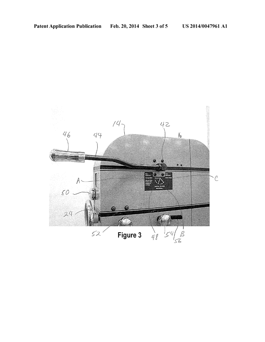 SYSTEM AND METHOD TO PREVENT BAND SAW OPERATION WHEN BLADE IS NOT UNDER     FULL TENSION - diagram, schematic, and image 04