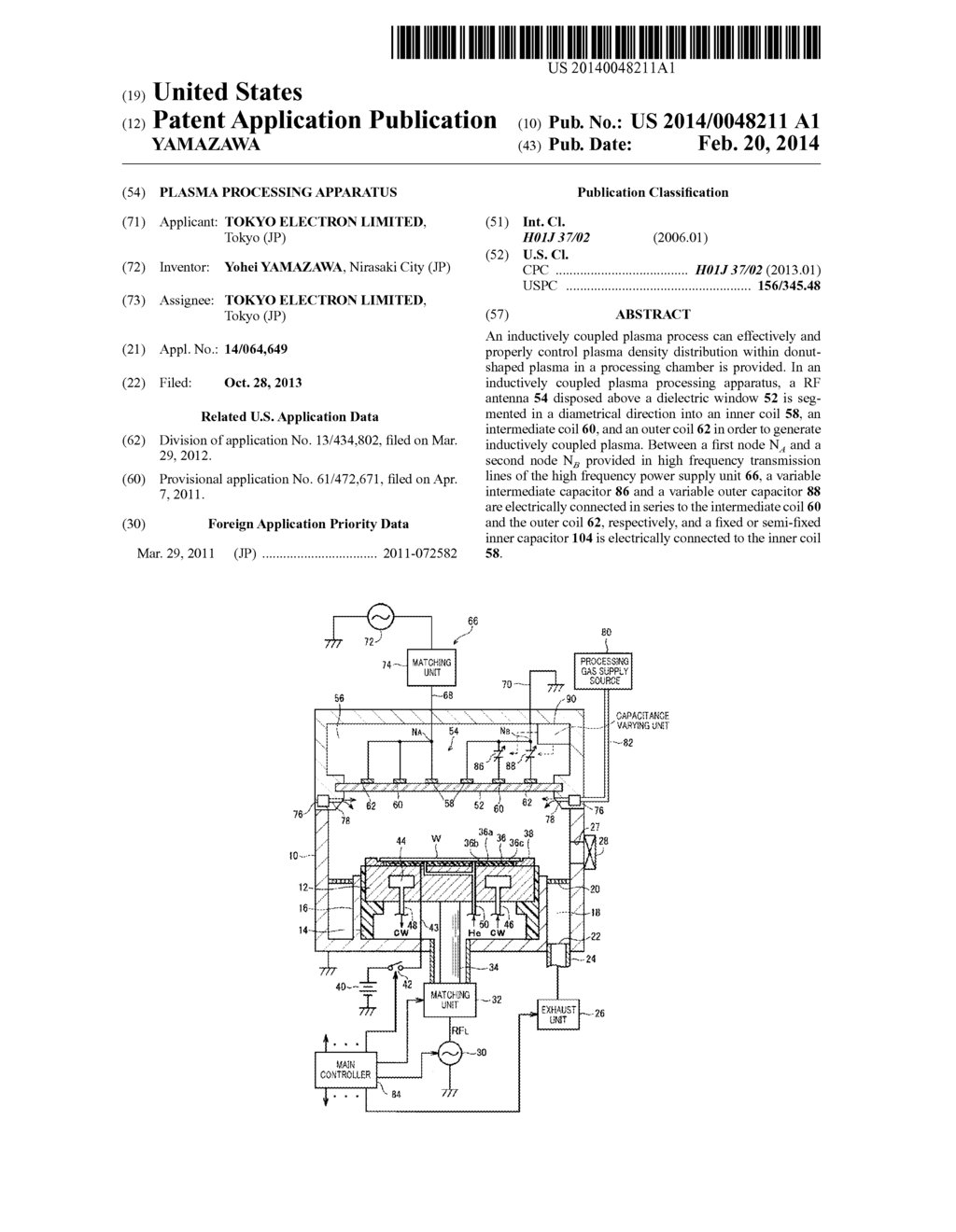 PLASMA PROCESSING APPARATUS - diagram, schematic, and image 01