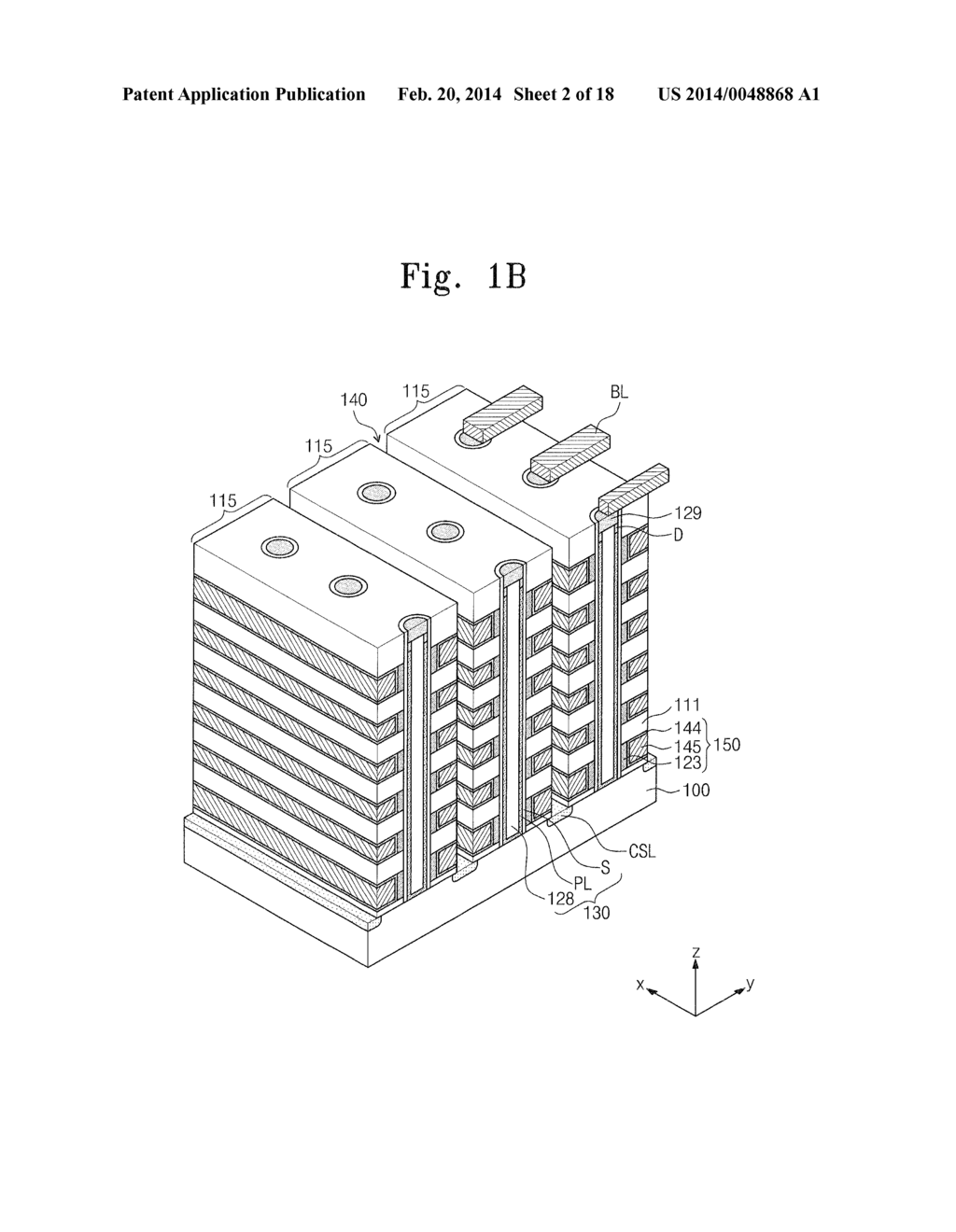 THREE-DIMENSIONAL SEMICONDUCTOR MEMORY DEVICE AND A METHOD OF     MANUFACTURING THE SAME - diagram, schematic, and image 03