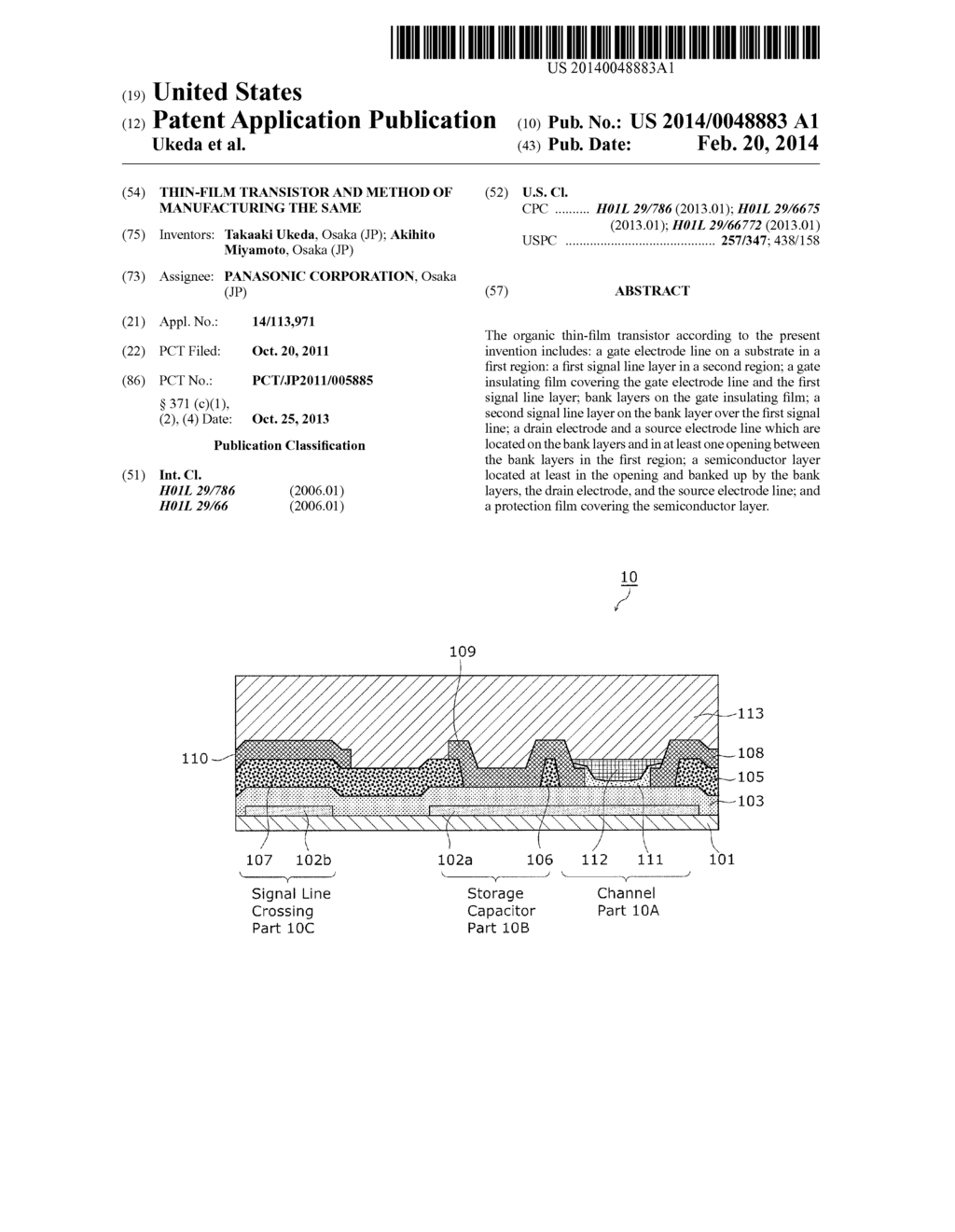 THIN-FILM TRANSISTOR AND METHOD OF MANUFACTURING THE SAME - diagram, schematic, and image 01