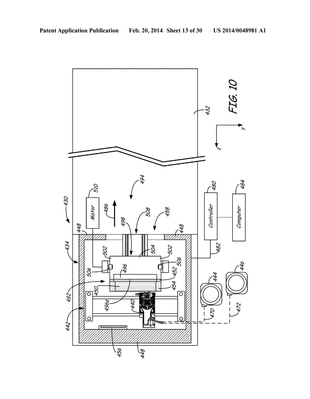 ADDITIVE MANUFACTURING SYSTEM WITH EXTENDED PRINTING VOLUME, AND METHODS     OF USE THEREOF - diagram, schematic, and image 14