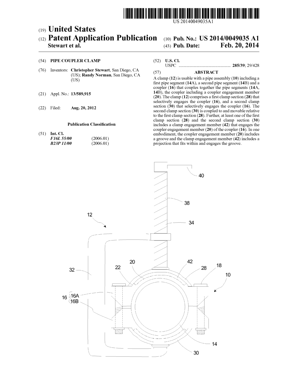 PIPE COUPLER CLAMP - diagram, schematic, and image 01