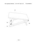 FOLDING PORTABLE FOOTSTOOL WITH PLATFORM ADJUSTABLE TO MULTIPLE HEIGHTS     AND ANGLES diagram and image