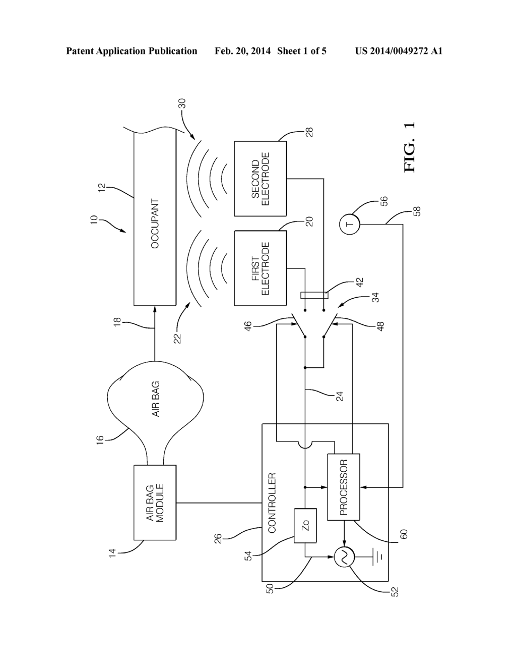 DUAL ELECTRODE OCCUPANT DETECTION SYSTEM AND METHOD - diagram, schematic, and image 02