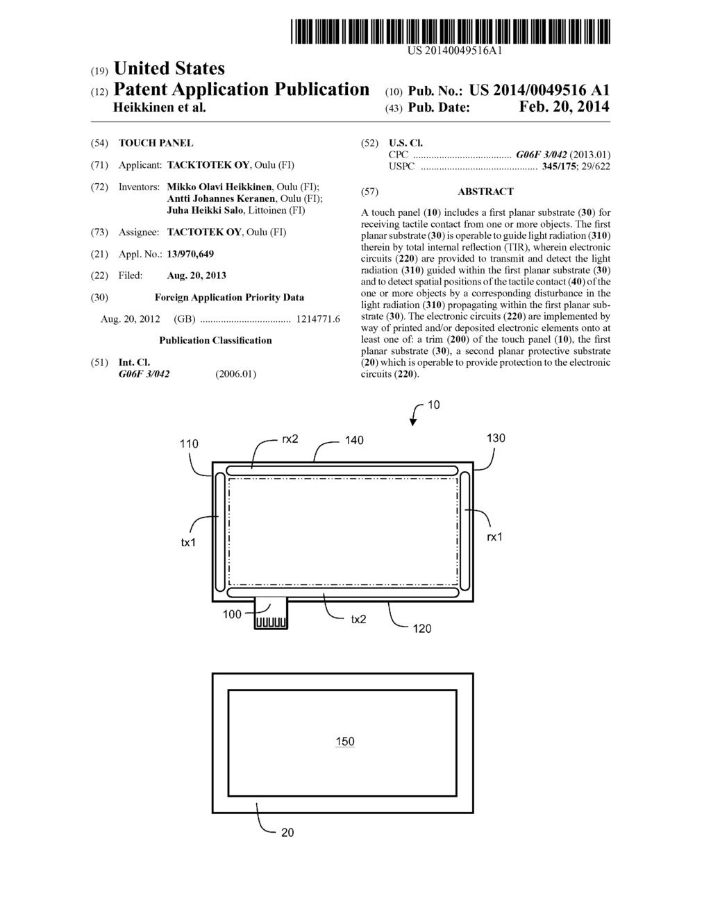 TOUCH PANEL - diagram, schematic, and image 01