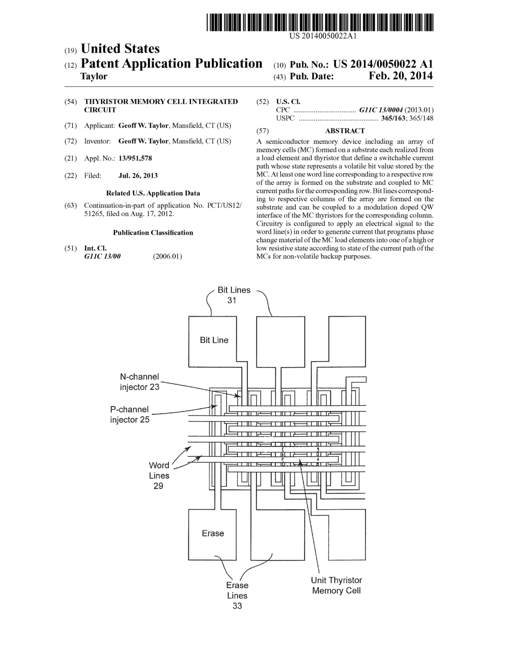 Thyristor Memory Cell Integrated Circuit - diagram, schematic, and image 01