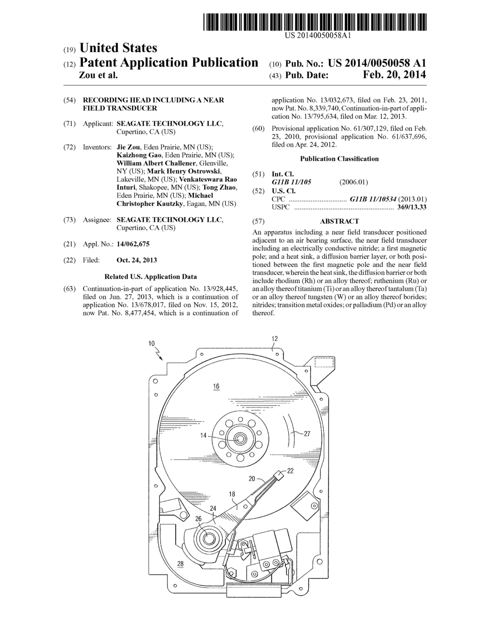 RECORDING HEAD INCLUDING A NEAR FIELD TRANSDUCER - diagram, schematic, and image 01