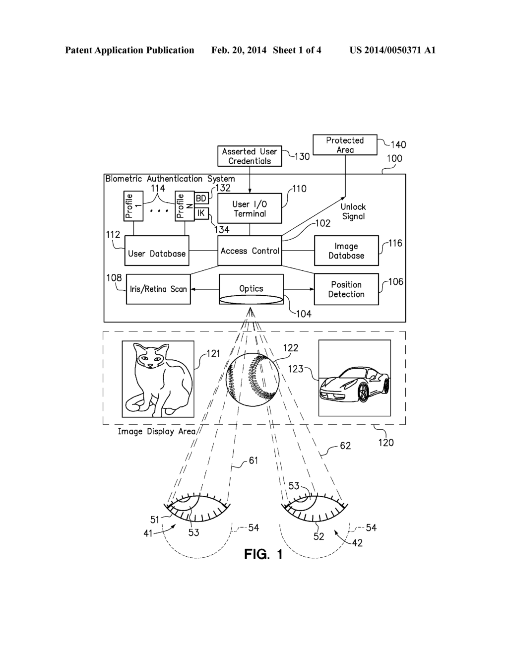 OCULAR BIOMETRIC AUTHENTICATION WITH SYSTEM VERIFICATION - diagram, schematic, and image 02