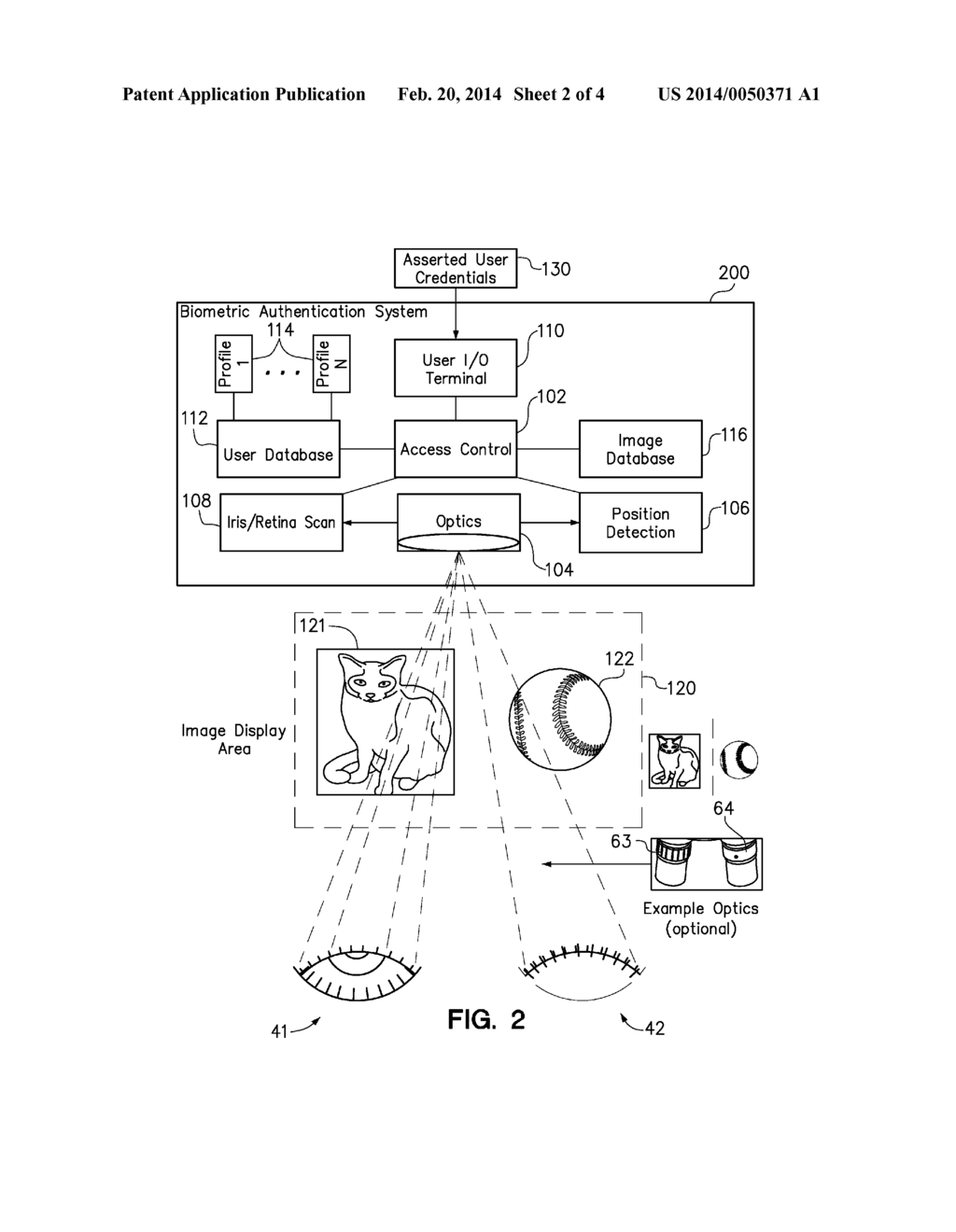 OCULAR BIOMETRIC AUTHENTICATION WITH SYSTEM VERIFICATION - diagram, schematic, and image 03