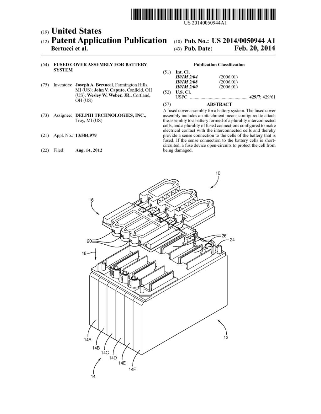 FUSED COVER ASSEMBLY FOR BATTERY SYSTEM - diagram, schematic, and image 01