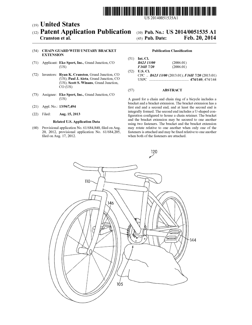 CHAIN GUARD WITH UNITARY BRACKET EXTENSION - diagram, schematic, and image 01