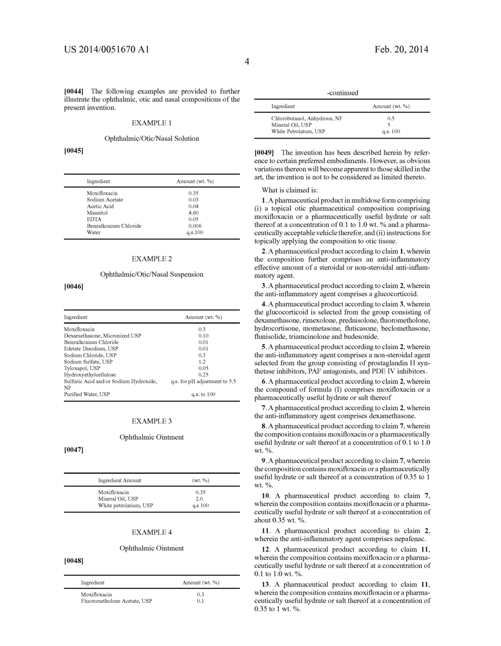 Compositions Containing Moxifloxacin for Treating Otic Infections - diagram, schematic, and image 05