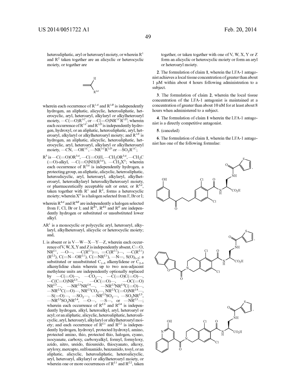 TOPICAL LFA-1 ANTAGONISTS FOR USE IN LOCALIZED TREATMENT OF IMMUNE RELATED     DISORDERS - diagram, schematic, and image 79