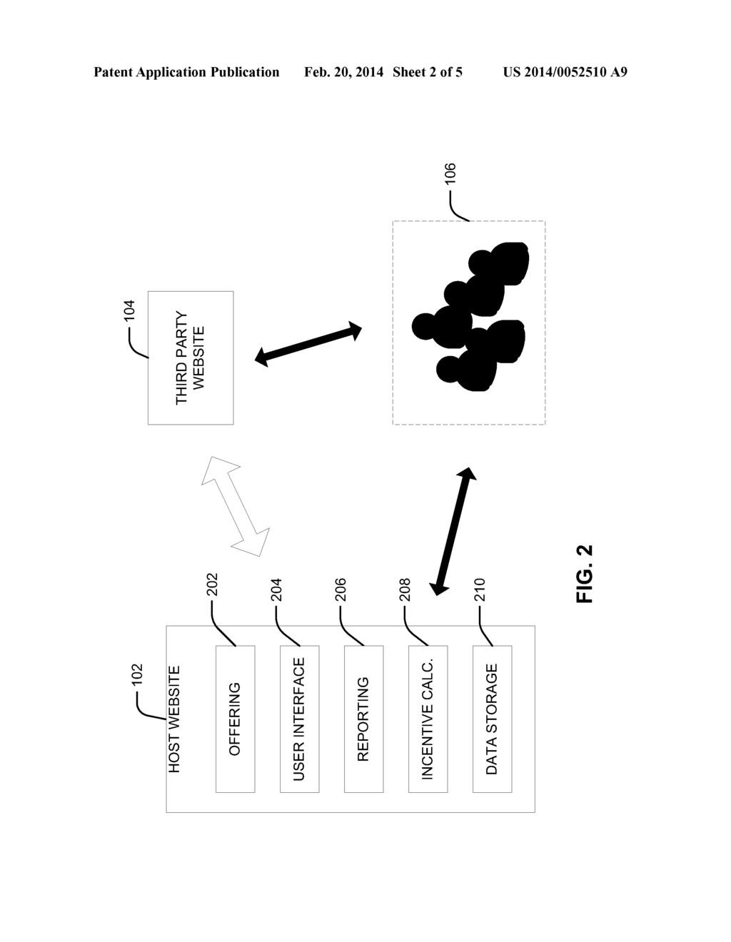 METHOD AND SYSTEM FOR INCENTIVIZING AN ACTIVITY OFFERED BY A THIRD PARTY     WEBSITE - diagram, schematic, and image 03