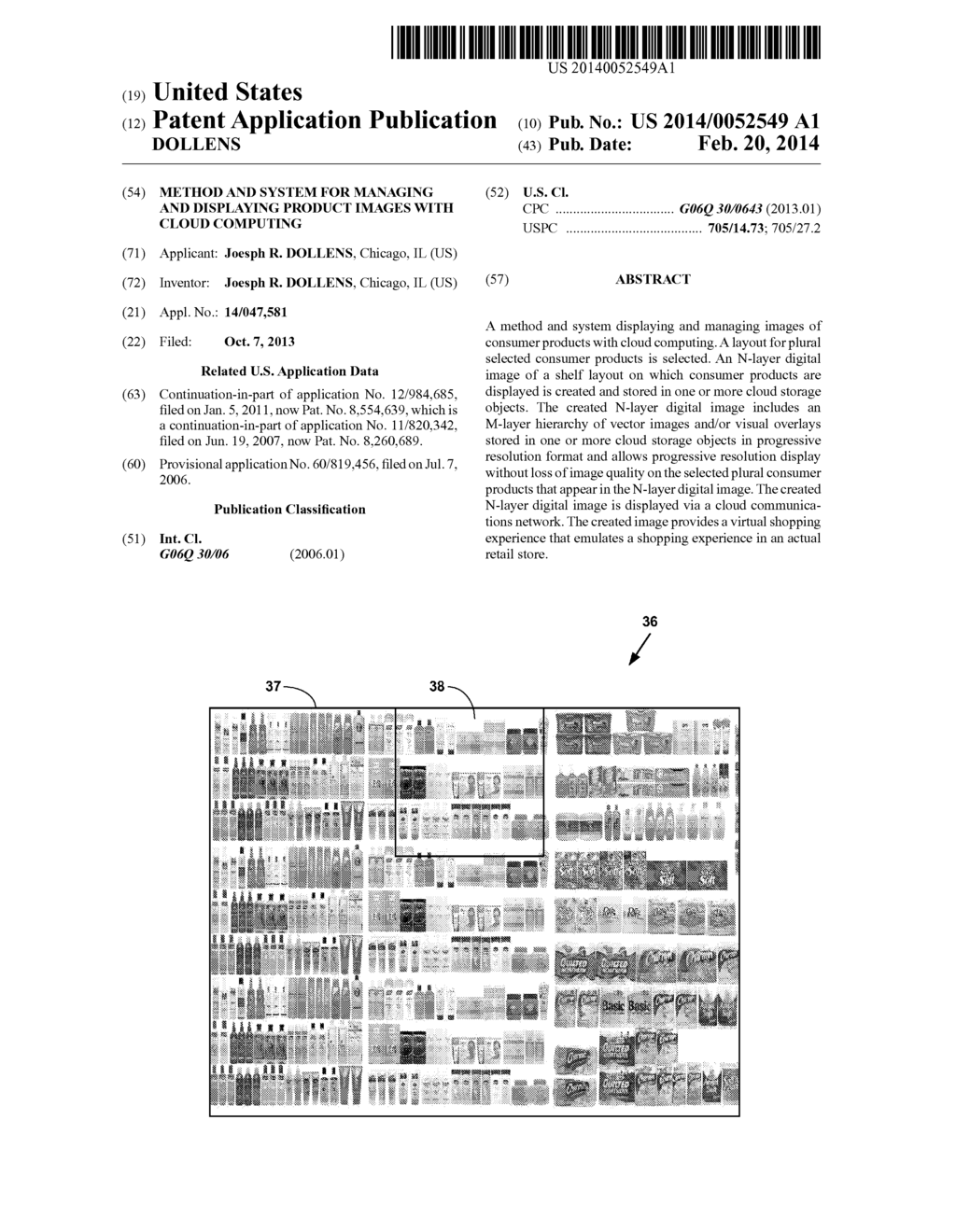 METHOD AND SYSTEM FOR MANAGING AND DISPLAYING PRODUCT IMAGES WITH CLOUD     COMPUTING - diagram, schematic, and image 01