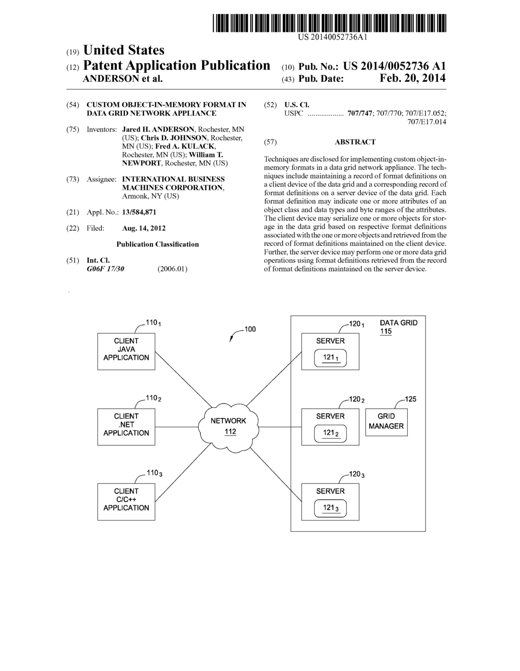 CUSTOM OBJECT-IN-MEMORY FORMAT IN DATA GRID NETWORK APPLIANCE - diagram, schematic, and image 01