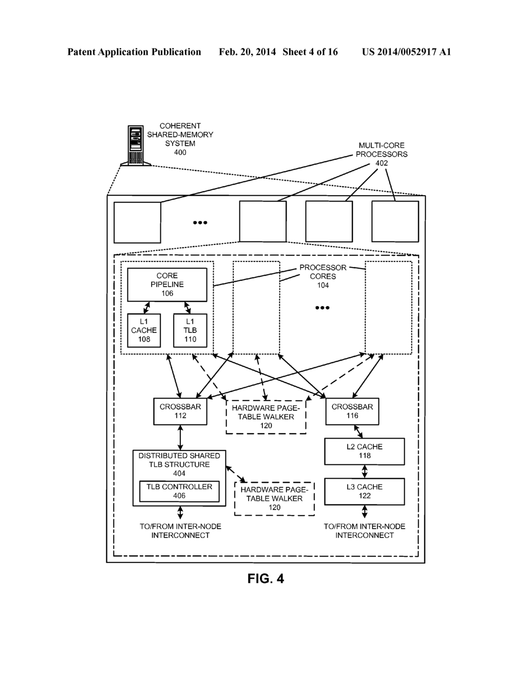 USING A SHARED LAST-LEVEL TLB TO REDUCE ADDRESS-TRANSLATION LATENCY - diagram, schematic, and image 05