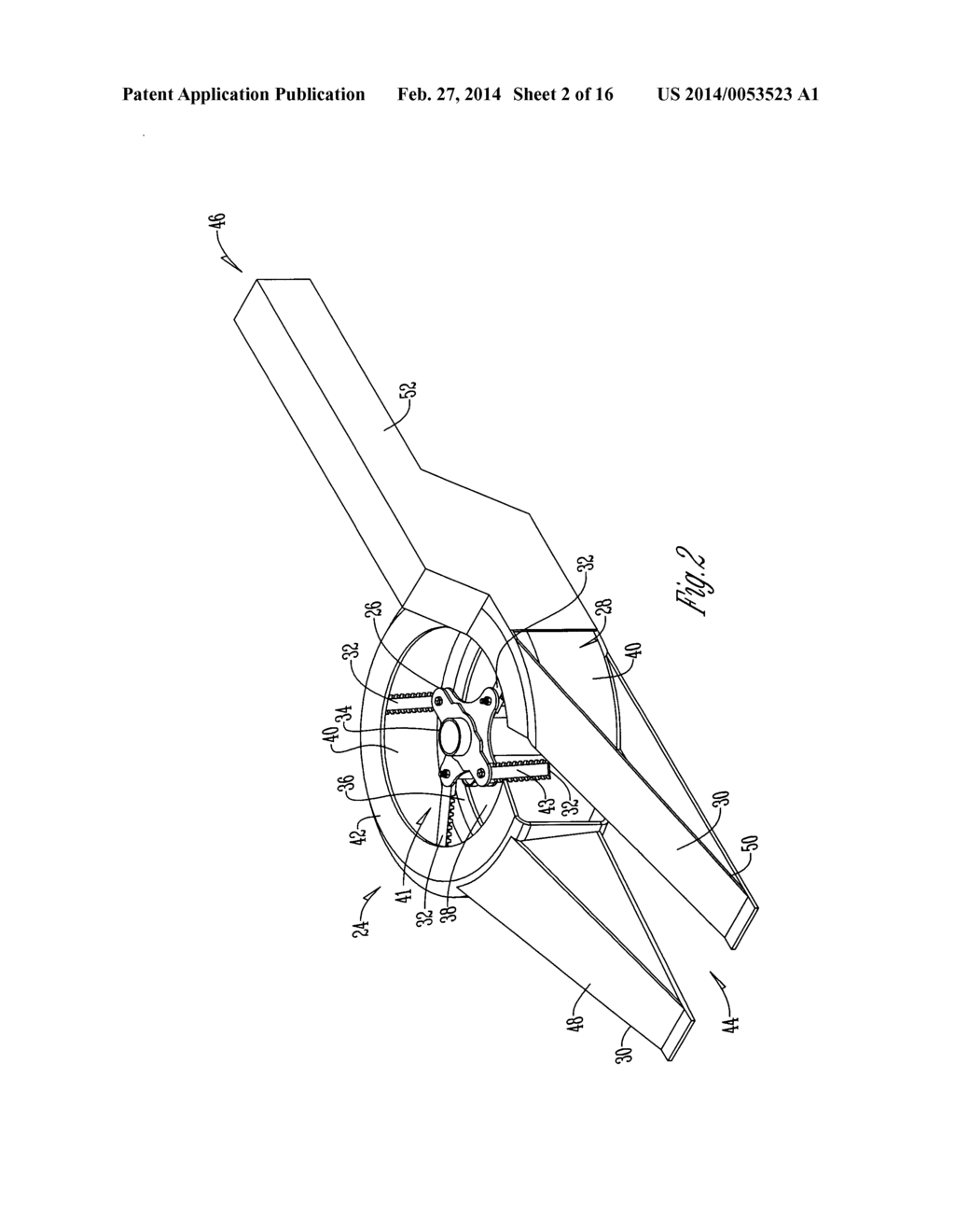 CHOPPER ASSEMBLY FOR A HARVESTING IMPLEMENT - diagram, schematic, and image 03