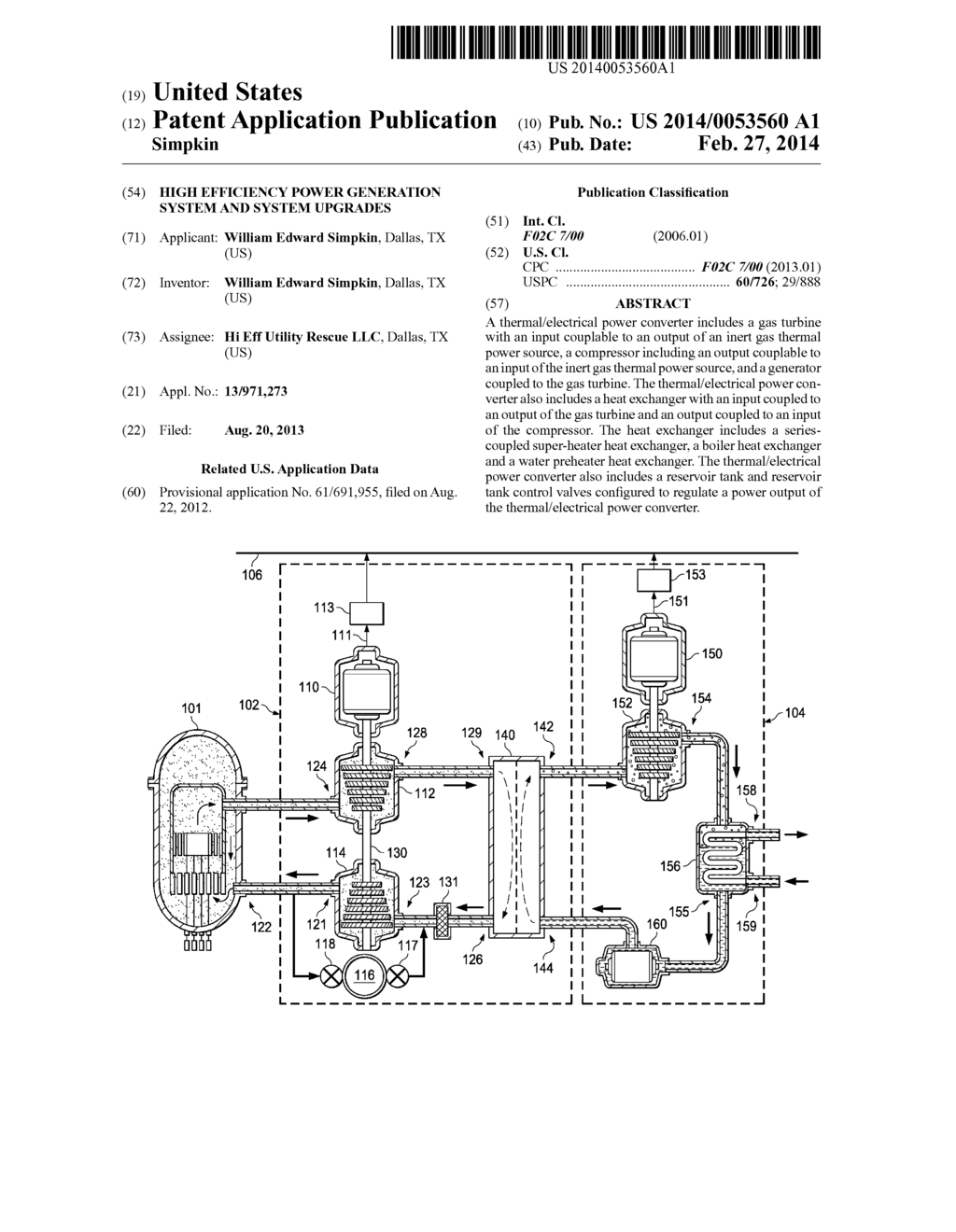 HIGH EFFICIENCY POWER GENERATION SYSTEM AND SYSTEM UPGRADES - diagram, schematic, and image 01