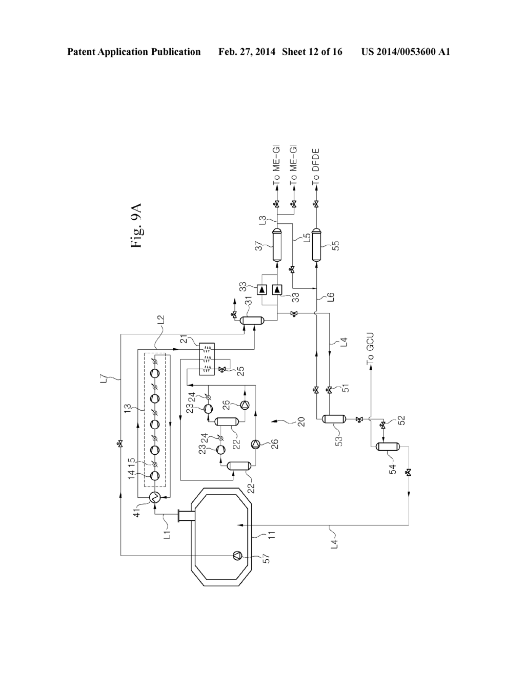 SYSTEM FOR SUPPLYING FUEL TO HIGH-PRESSURE NATURAL GAS INJECTION ENGINE     HAVING EXCESS EVAPORATION GAS CONSUMPTION MEANS - diagram, schematic, and image 13