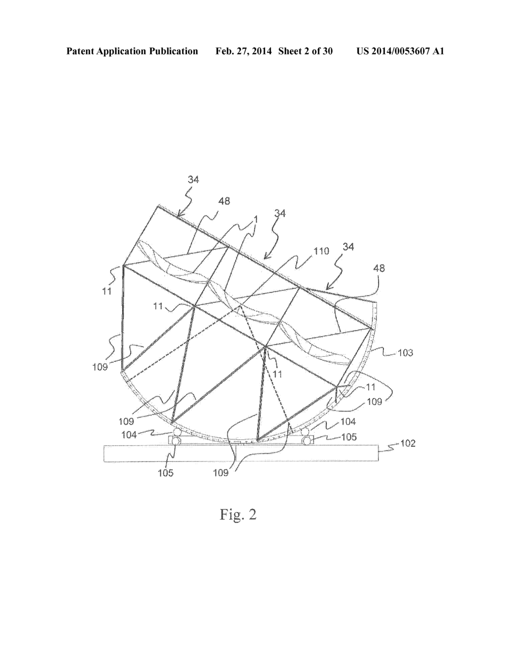 METHOD OF MANUFACTURING REFLECTORS FOR A SOLAR CONCENTRATOR APPARATUS - diagram, schematic, and image 03