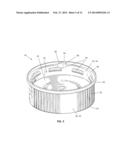 ONE PIECE REVERSIBLE CLOSURE AND CONTAINER SYSTEM diagram and image