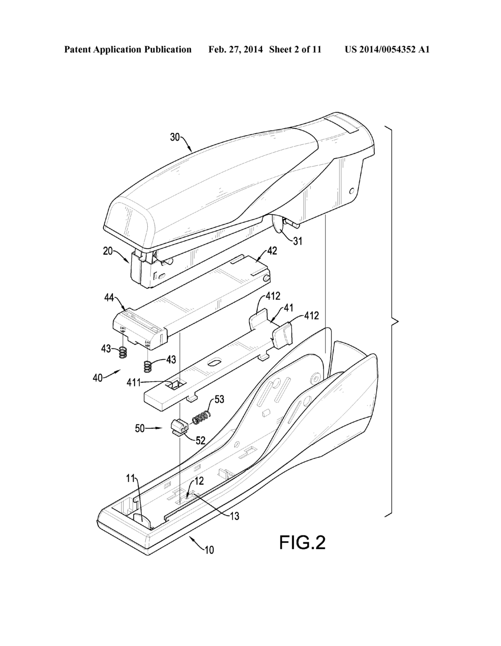 FLAT-CLINCH STAPLER HAVING A BUFFERING DEVICE - diagram, schematic, and image 03