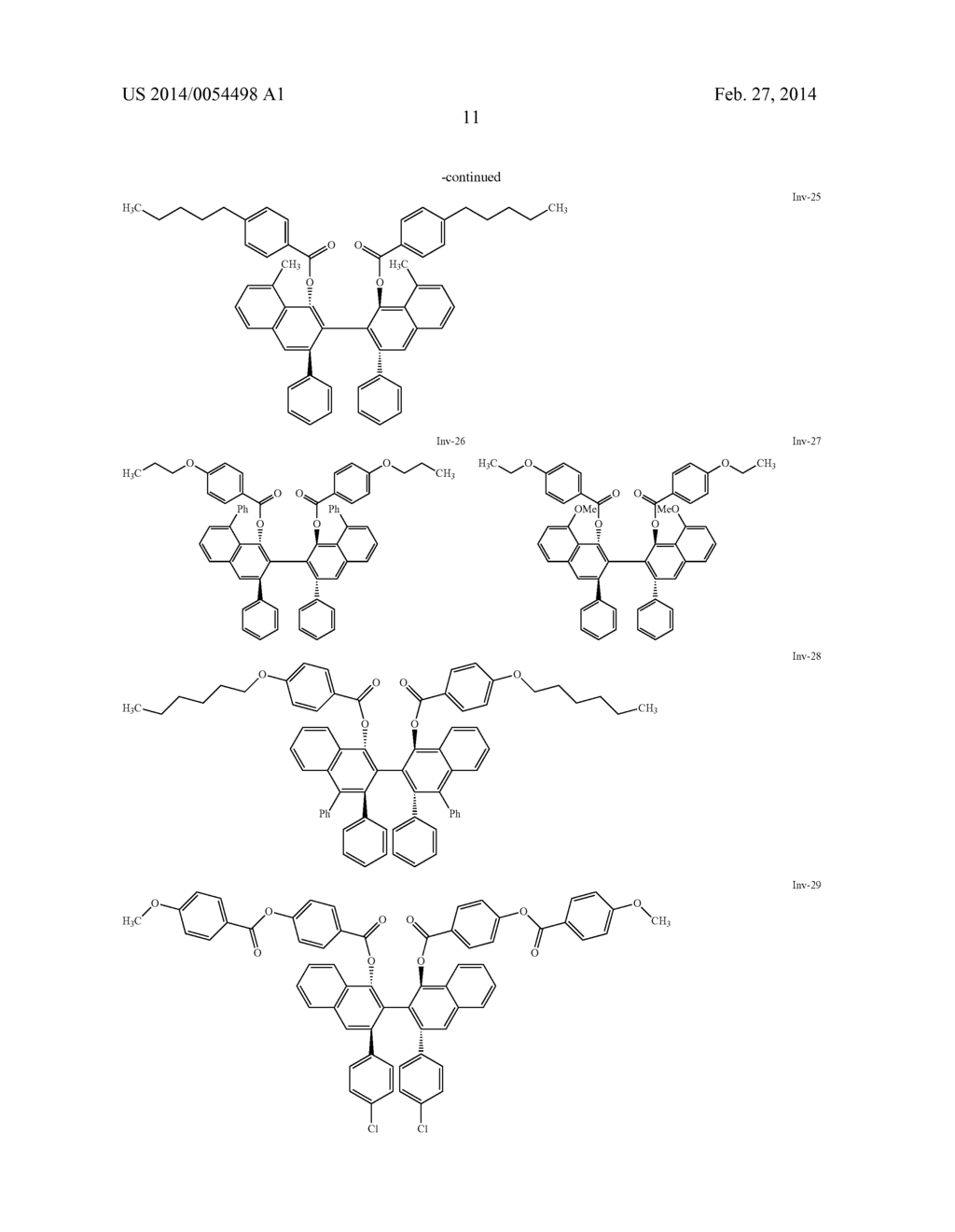 2,2'-Binaphthalene Ester Chiral Dopants for Cholesteric Liquid Crystal     Displays - diagram, schematic, and image 12