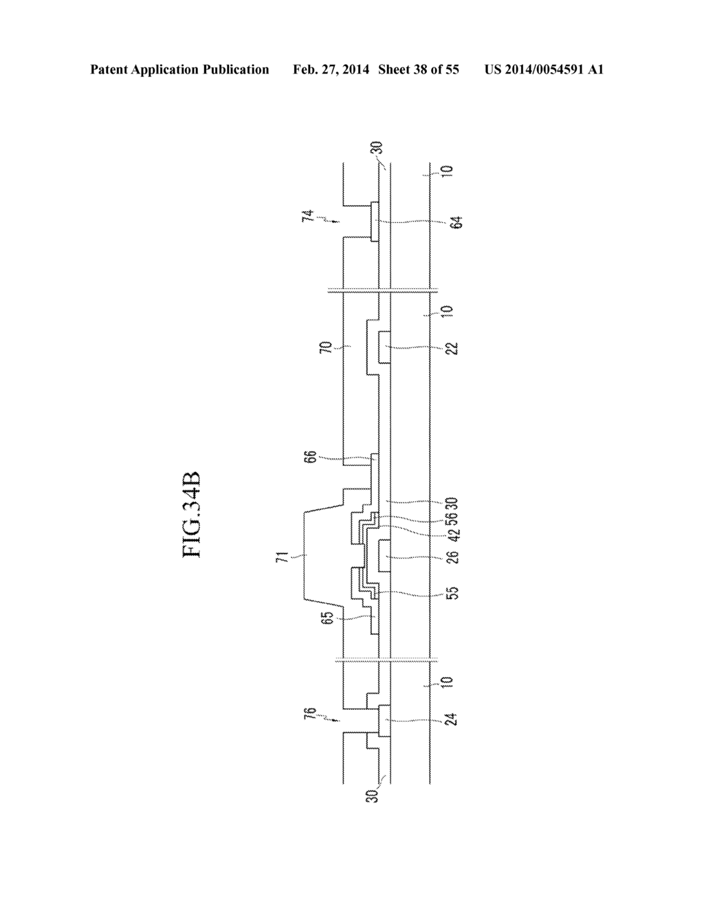 LIQUID CRYSTAL DISPLAY INCLUDING A VARIABLE WIDTH SPACER ELEMENT AND     METHOD FOR FABRICATING THE SAME - diagram, schematic, and image 39