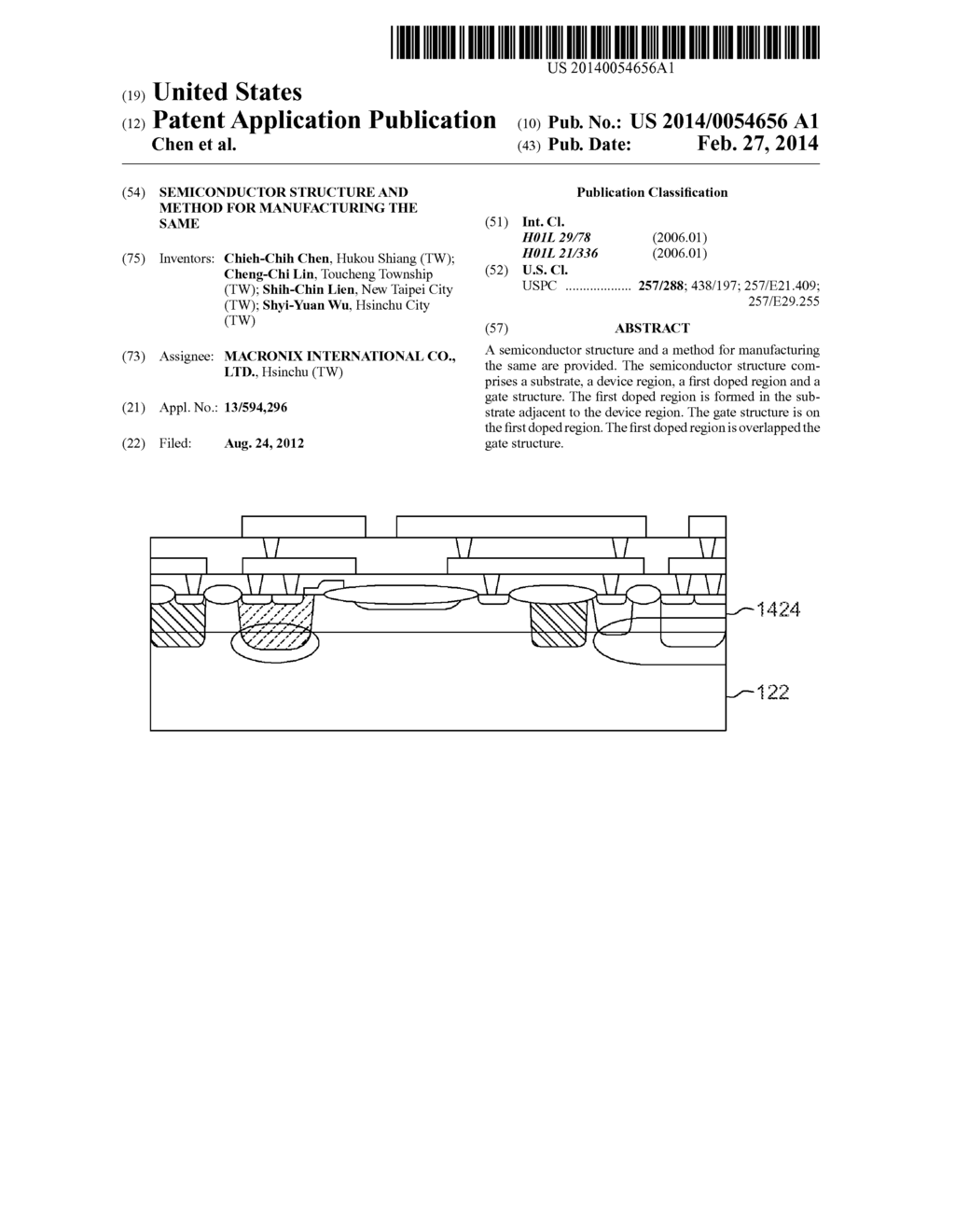 SEMICONDUCTOR STRUCTURE AND METHOD FOR MANUFACTURING THE SAME - diagram, schematic, and image 01