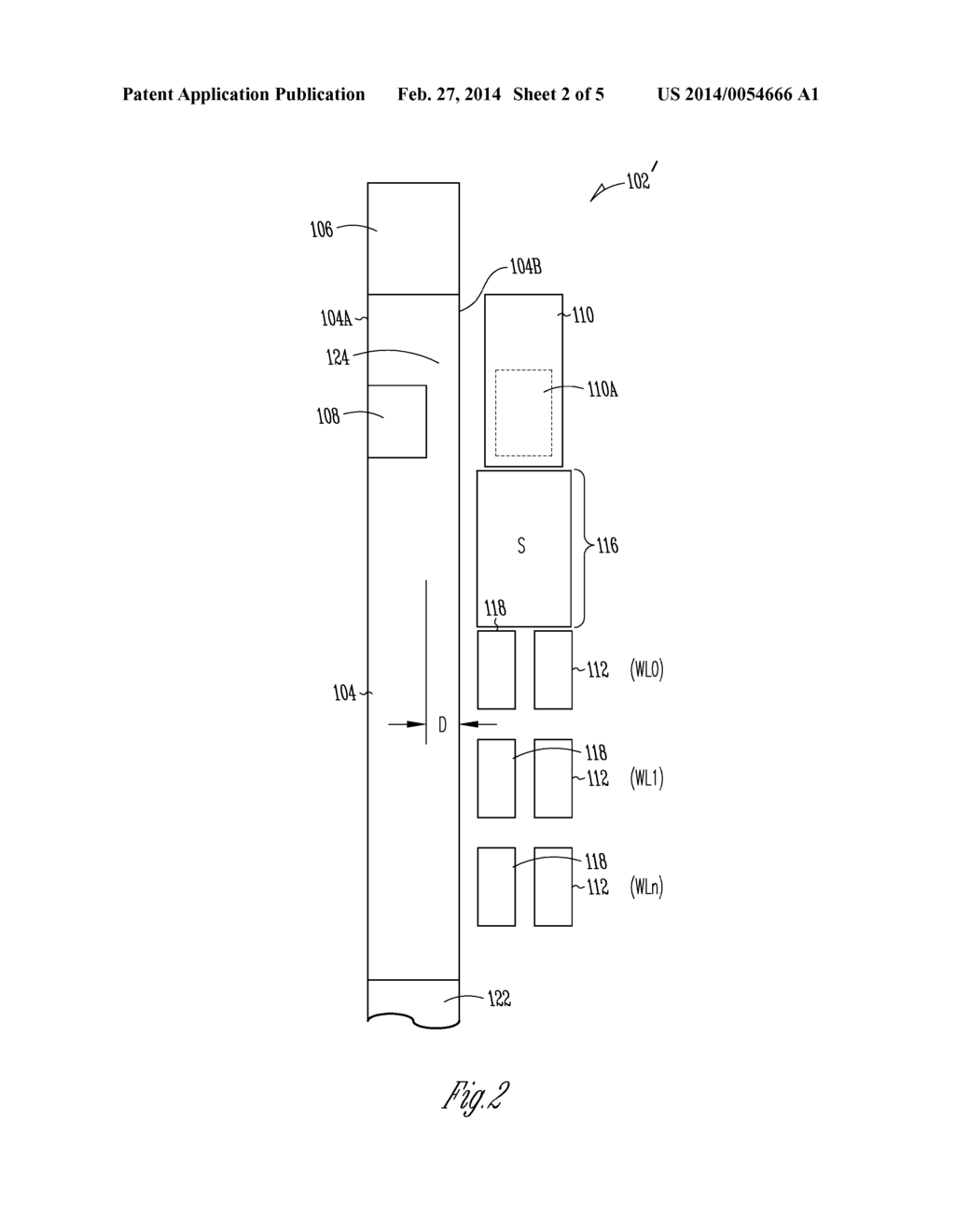 VERTICAL MEMORY CELL STRING WITH DIELECTRIC IN A PORTION OF THE BODY - diagram, schematic, and image 03