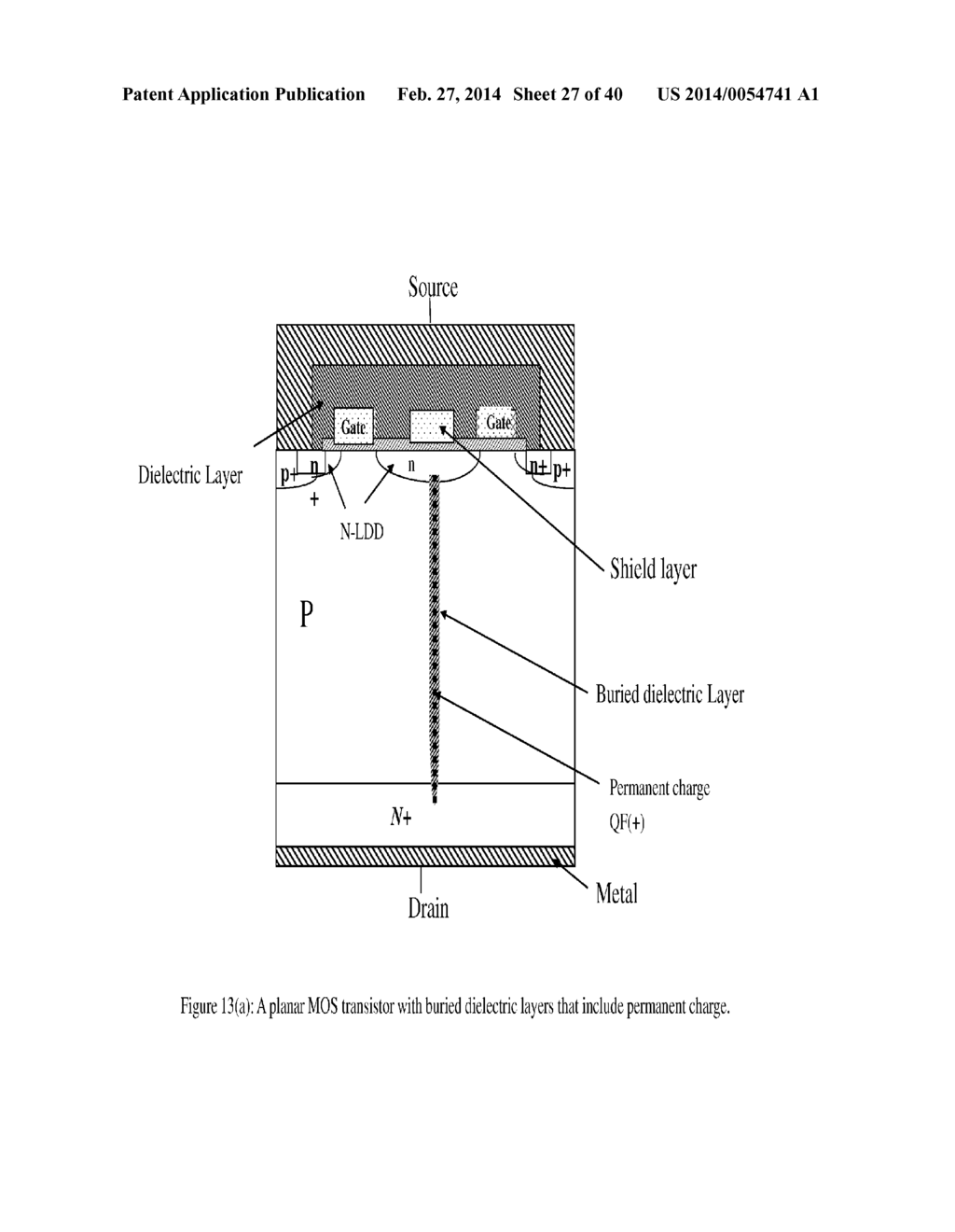 POWER SEMICONDUCTOR DEVICES, METHODS, AND STRUCTURES WITH EMBEDDED     DIELECTRIC LAYERS CONTAINING PERMANENT CHARGES - diagram, schematic, and image 28