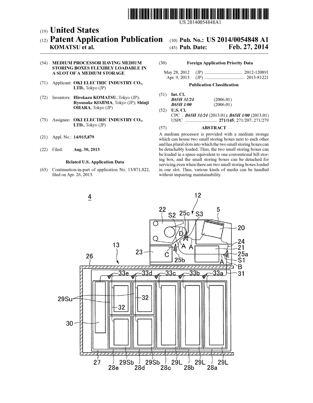 MEDIUM PROCESSOR HAVING MEDIUM STORING BOXES FLEXIBLY LOADABLE IN A SLOT     OF A MEDIUM STORAGE - diagram, schematic, and image 01