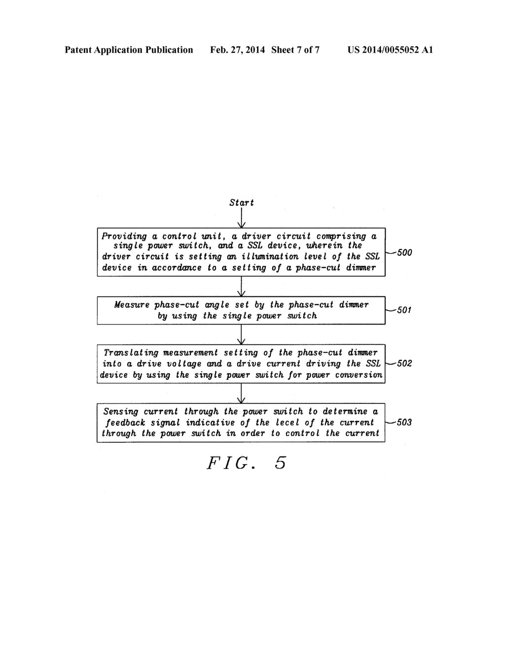 Solid State Lightening Driver with Mixed Control of Power Switch - diagram, schematic, and image 08