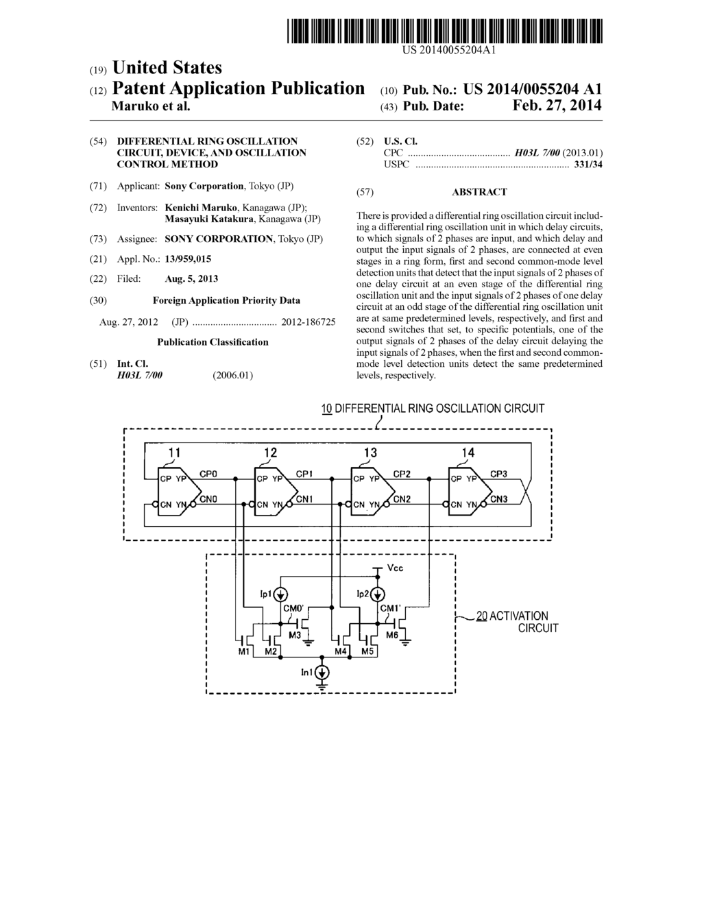 DIFFERENTIAL RING OSCILLATION CIRCUIT, DEVICE, AND OSCILLATION CONTROL     METHOD - diagram, schematic, and image 01