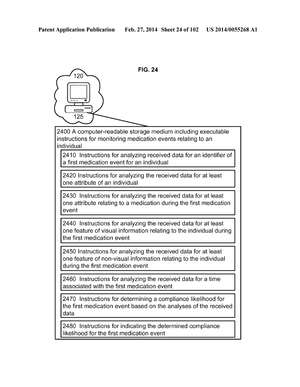 COMPUTATIONAL SYSTEMS AND METHODS FOR MONITORING MEDICATION EVENTS - diagram, schematic, and image 25