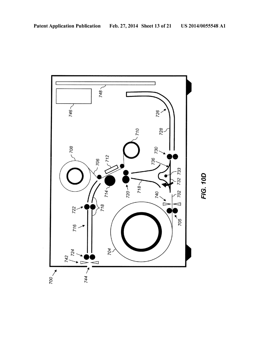 DUPLEX THERMAL PRINTER WITH PIVOTABLE DIVERTER - diagram, schematic, and image 14