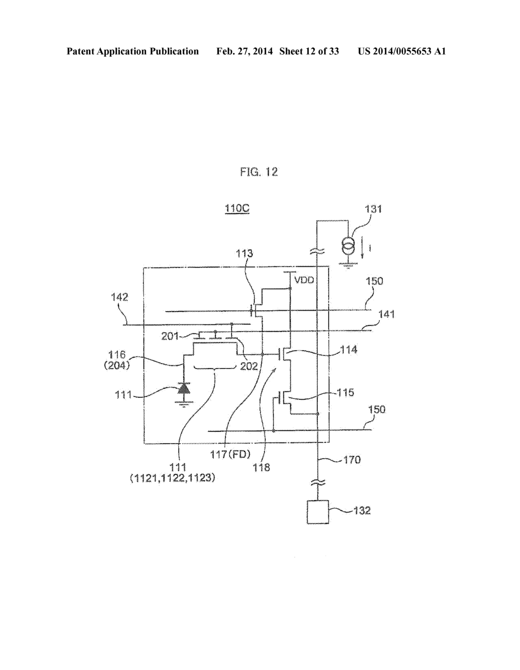 PIXEL CIRCUIT, SOLID-STATE IMAGE PICKUP DEVICE, AND CAMERA SYSTEM - diagram, schematic, and image 13