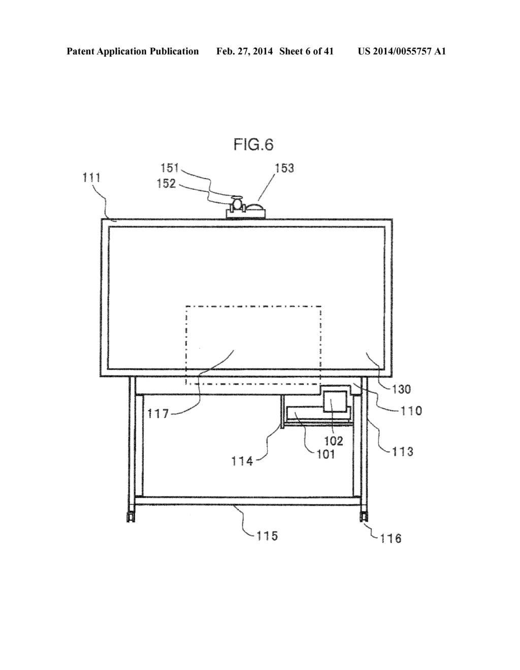 PROJECTION APPARATUS AND TRANSPARENT SCREEN FOR IT - diagram, schematic, and image 07