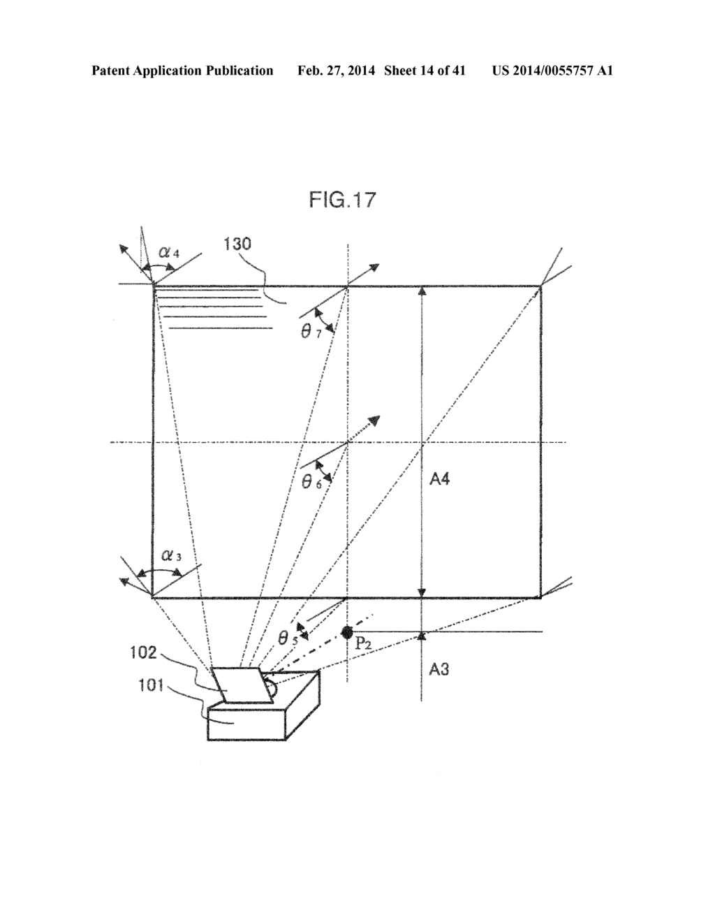 PROJECTION APPARATUS AND TRANSPARENT SCREEN FOR IT - diagram, schematic, and image 15