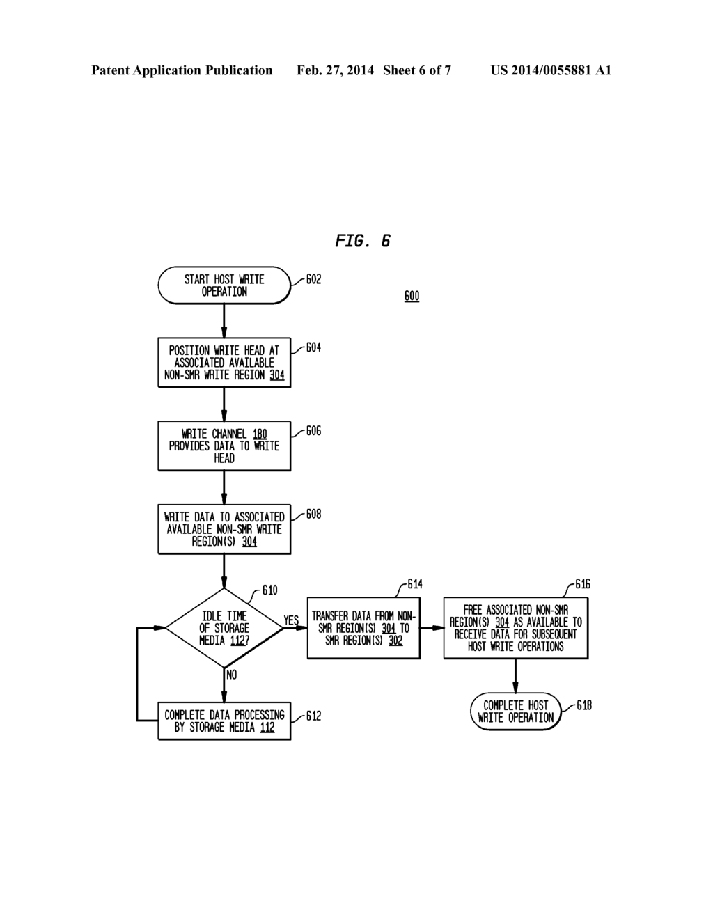 RECORDING REGIONS IN A SHINGLED MAGNETIC HARD DISK DRIVE SYSTEM - diagram, schematic, and image 07