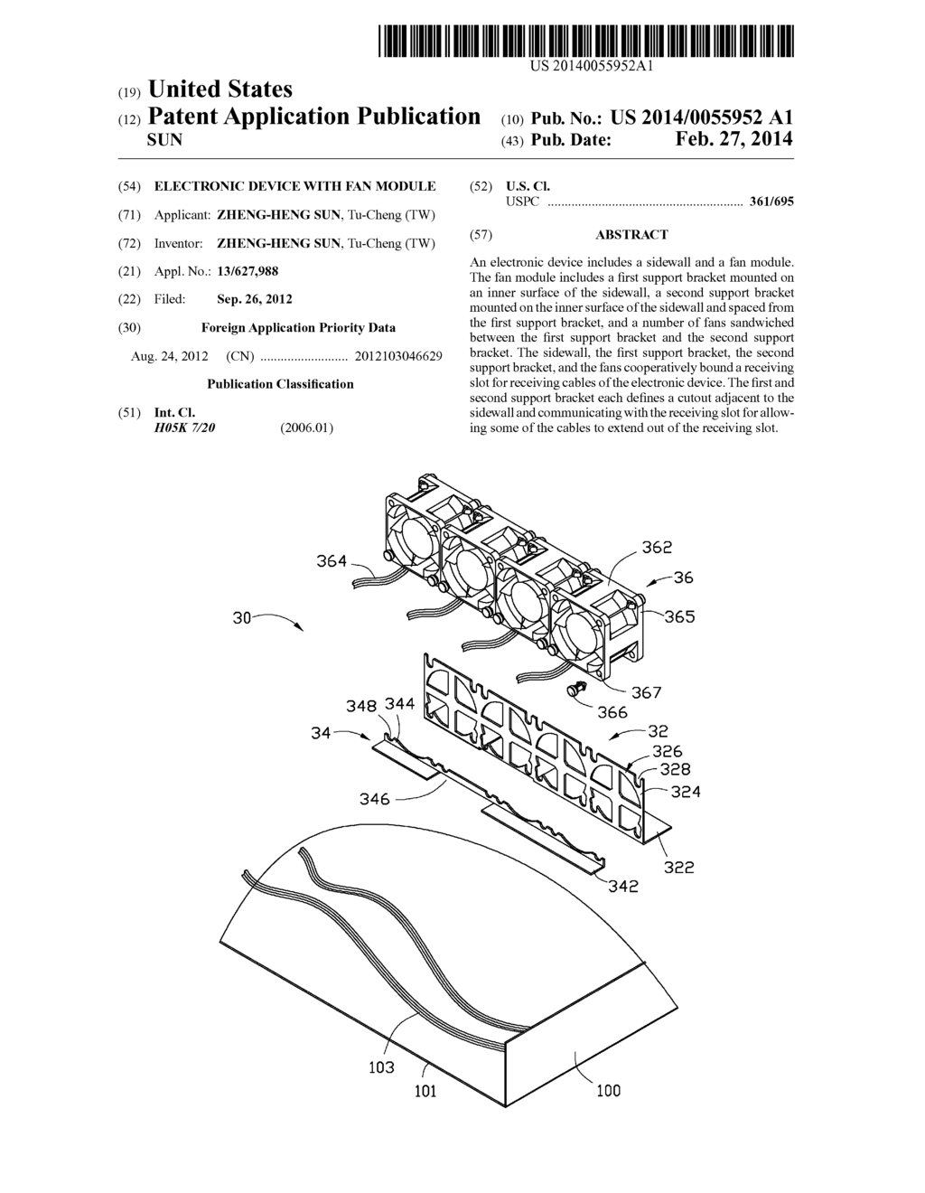 ELECTRONIC DEVICE WITH FAN MODULE - diagram, schematic, and image 01