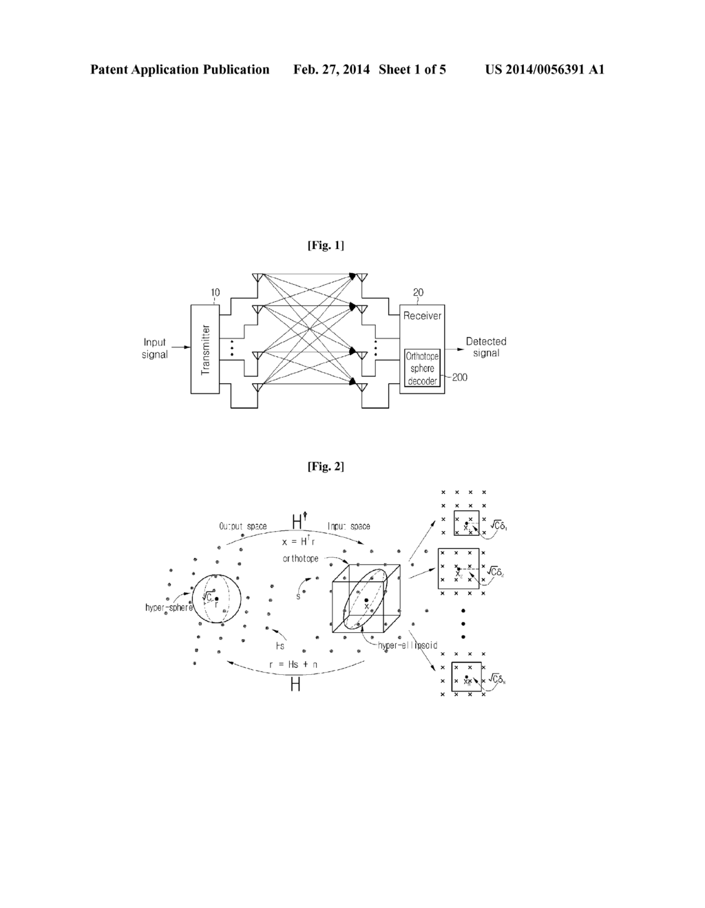 ORTHOTOPE SPHERE DECODING METHOD AND APPARATUS FOR SIGNAL RECONSTRUCTION     IN MULTI-INPUT MULTI-OUTPUT ANTENNA SYSTEM - diagram, schematic, and image 02