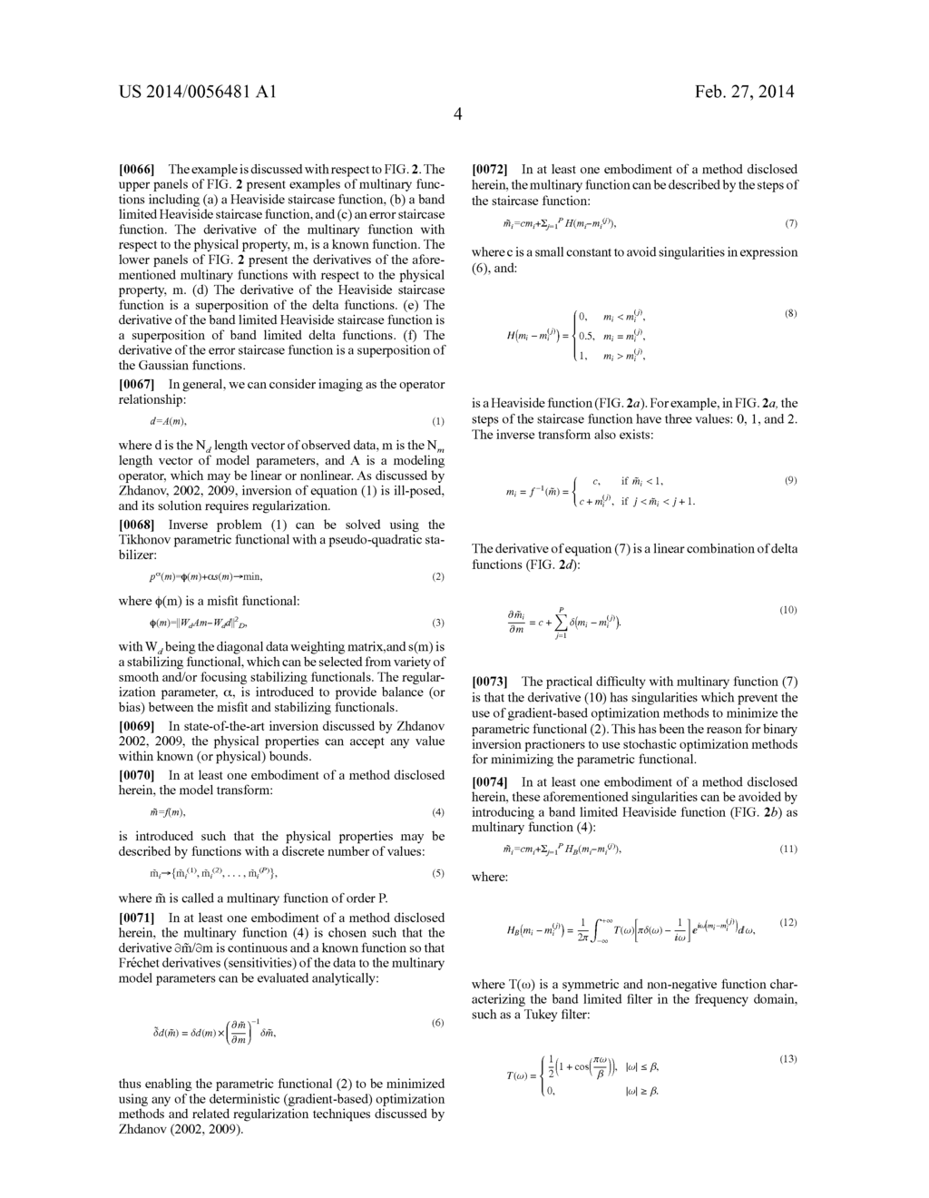 METHODS OF MULTINARY INVERSION FOR IMAGING OBJECTS WITH DISCRETE PHYSICAL     PROPERTIES - diagram, schematic, and image 11