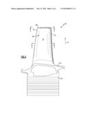 GAS TURBINE ENGINE AIRFOIL INTERNAL COOLING FEATURES diagram and image