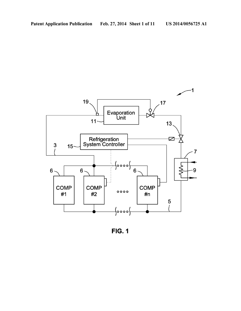 Suction Header Arrangement for Oil Management in Multiple-Compressor     Systems - diagram, schematic, and image 02