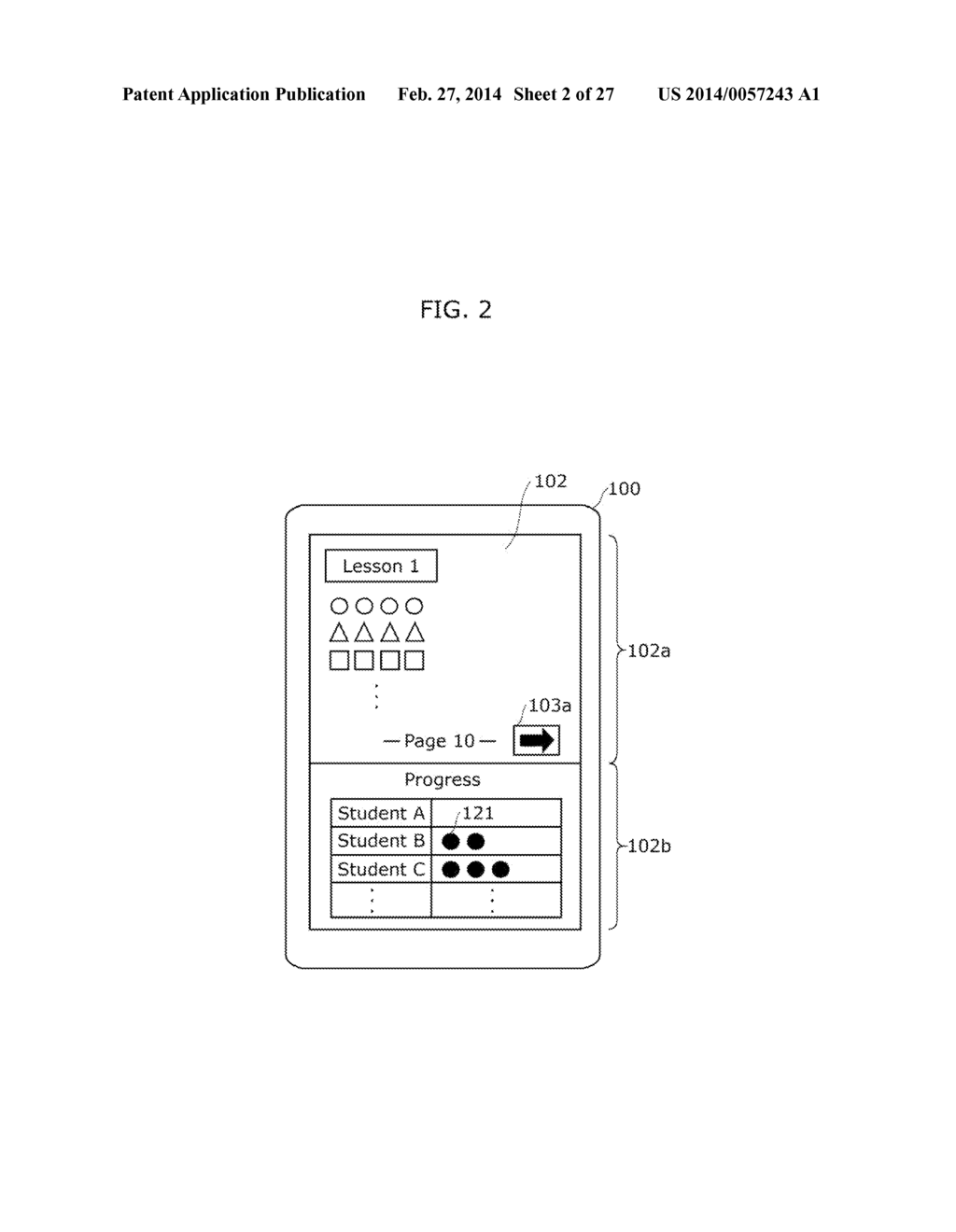 EDUCATIONAL SYSTEM, TEACHER INFORMATION TERMINAL, STUDENT INFORMATION     TERMINAL, INTEGRATED CIRCUIT, AND CONTENT DISPLAY METHOD - diagram, schematic, and image 03