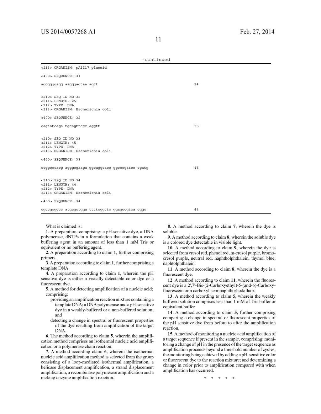 Detection of an Amplification Reaction Product Using pH-sensitive Dyes - diagram, schematic, and image 25